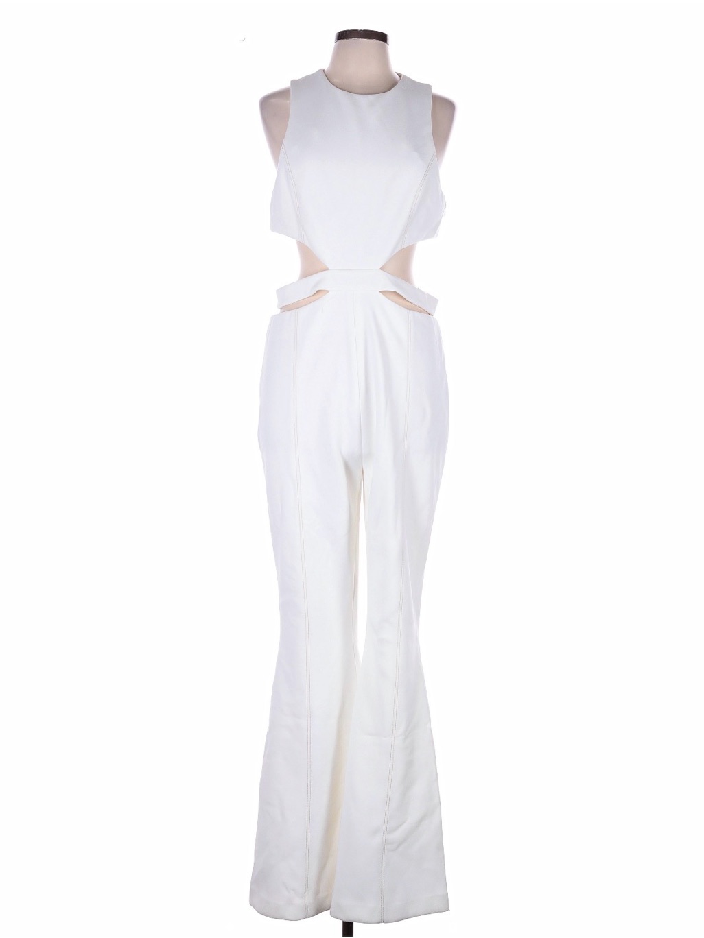 Misha Collection White Cutout Wide-Leg Jumpsuit